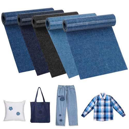 Rollen jeans flicken - 5x,