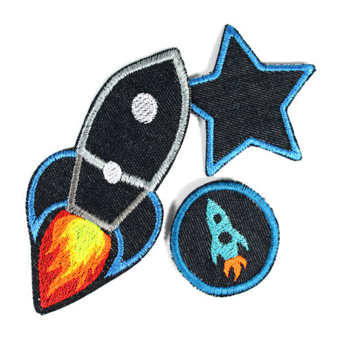 Bügelflicken raketen sterne - raketen,